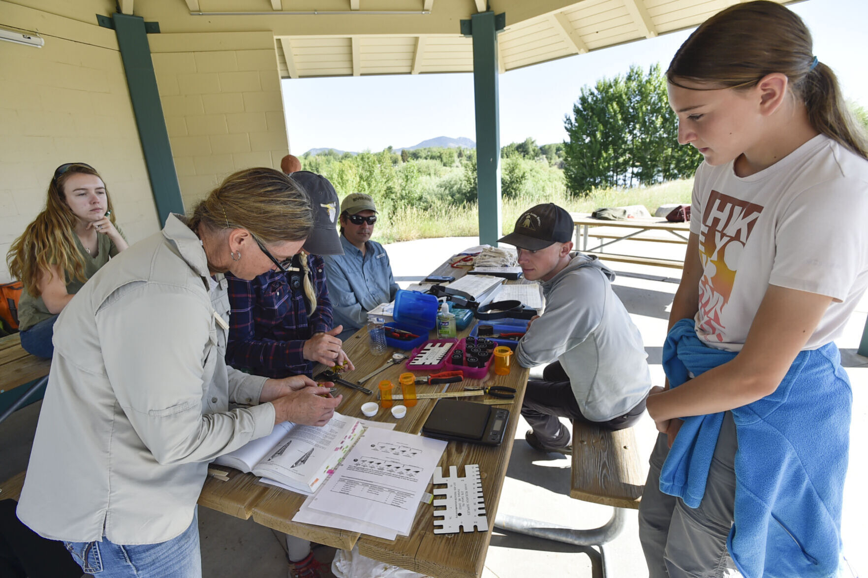 The bird banding station at Spring Meadow is unique
